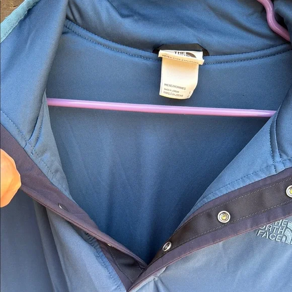 The North Face Blue Windbreaker Jacket with Mock Neck - Picture 6 of 12